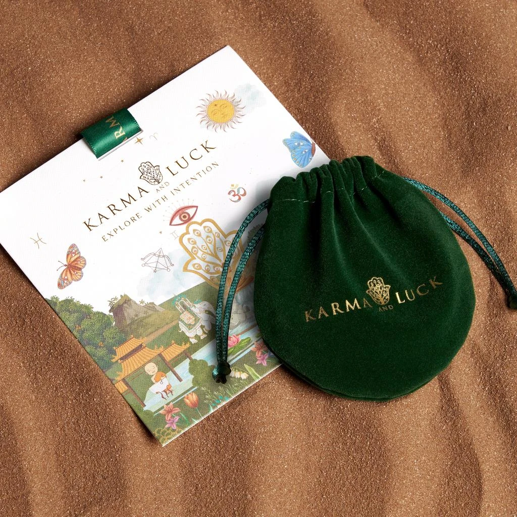 商品Karma and Luck|Balanced Warrior - Jade Mantra Necklace,价格¥775,第3张图片详细描述