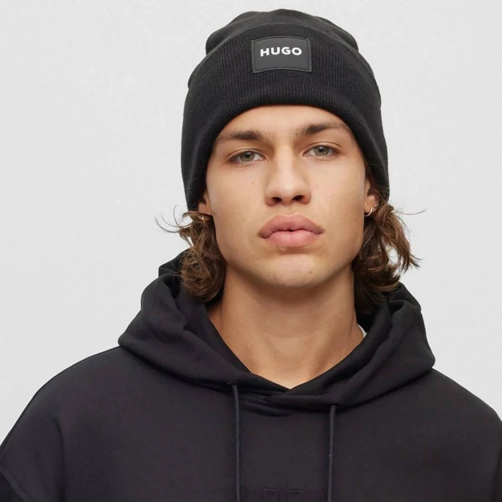 商品Hugo Boss|HUGO Xevon Ribbed-Knit Beanie,价格¥294,第3张图片详细描述