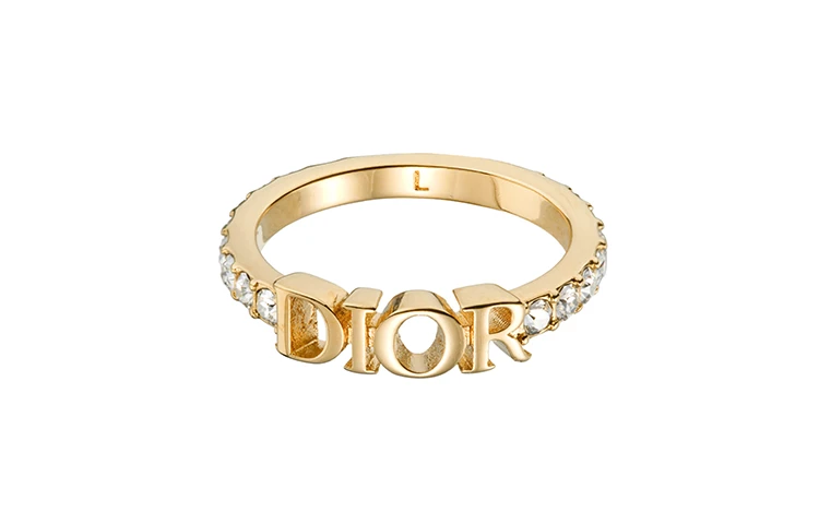 商品[国内直发] Dior|迪奥 ÉVOLUTION 字母装饰镂空 金属 戒指 女款 金色,价格¥3399,第4张图片详细描述