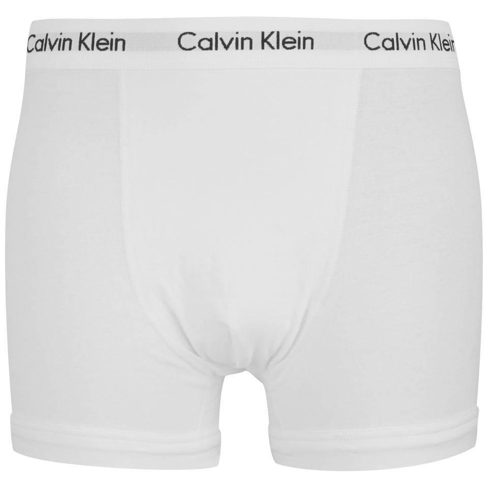 商品Calvin Klein|Calvin Klein Men's Cotton Stretch 3-Pack Trunks - Black/White/Grey Heather,价格¥357,第7张图片详细描述