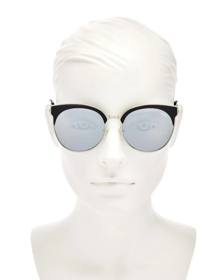 商品Quay|Women's Mia Bella Mirrored Round Sunglasses, 56mm,价格¥408,第2张图片详细描述