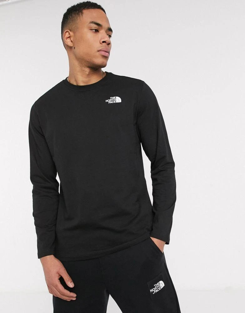 商品The North Face|The North Face Redbox back print long sleeve t-shirt in black,价格¥226,第2张图片详细描述