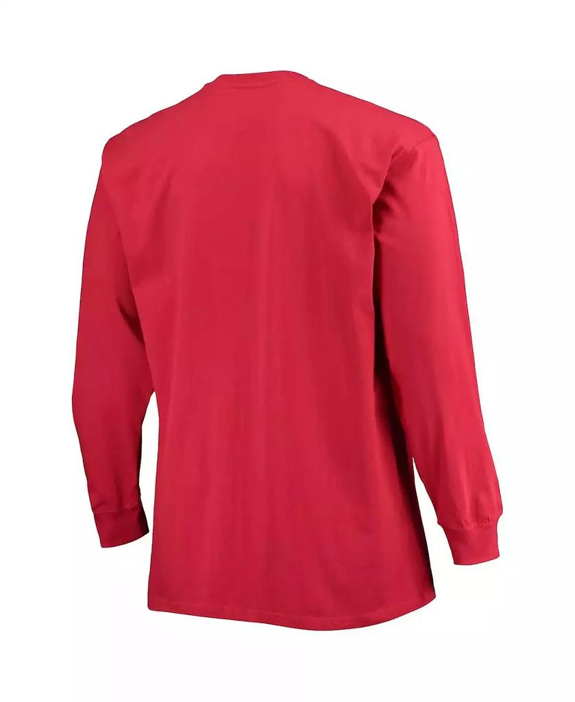 商品CHAMPION|Men's Crimson Oklahoma Sooners Big and Tall 2-Hit Long Sleeve T-shirt,价格¥223,第4张图片详细描述