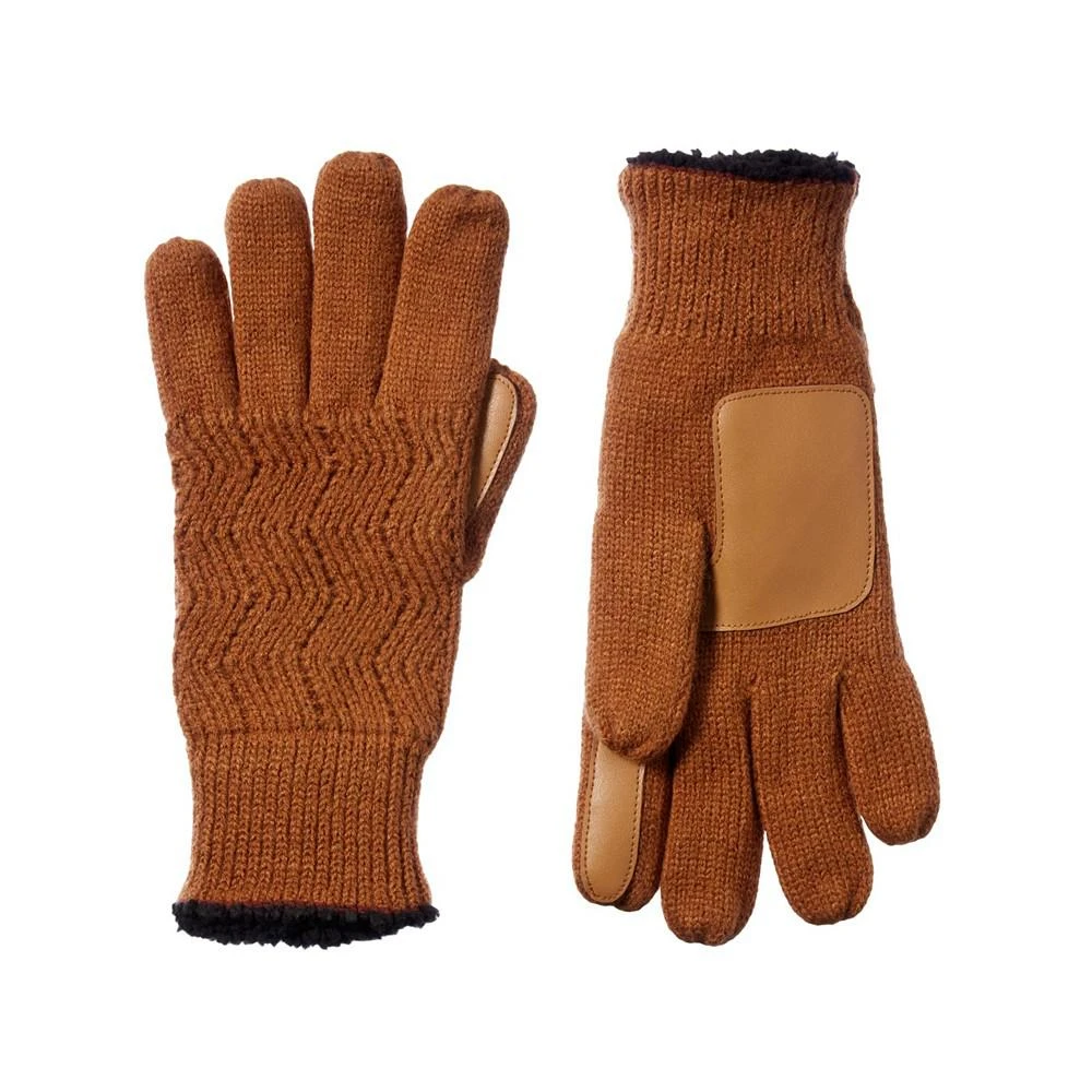 商品Isotoner Signature|Men's Lined Water Repellent Chevron Knit Touchscreen Gloves,价格¥194,第2张图片详细描述