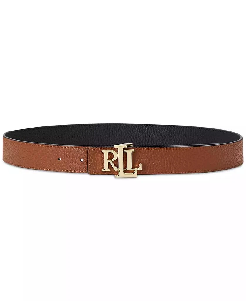 商品Ralph Lauren|Women's Logo Reversible Pebbled Leather Belt,价格¥570,第3张图片详细描述