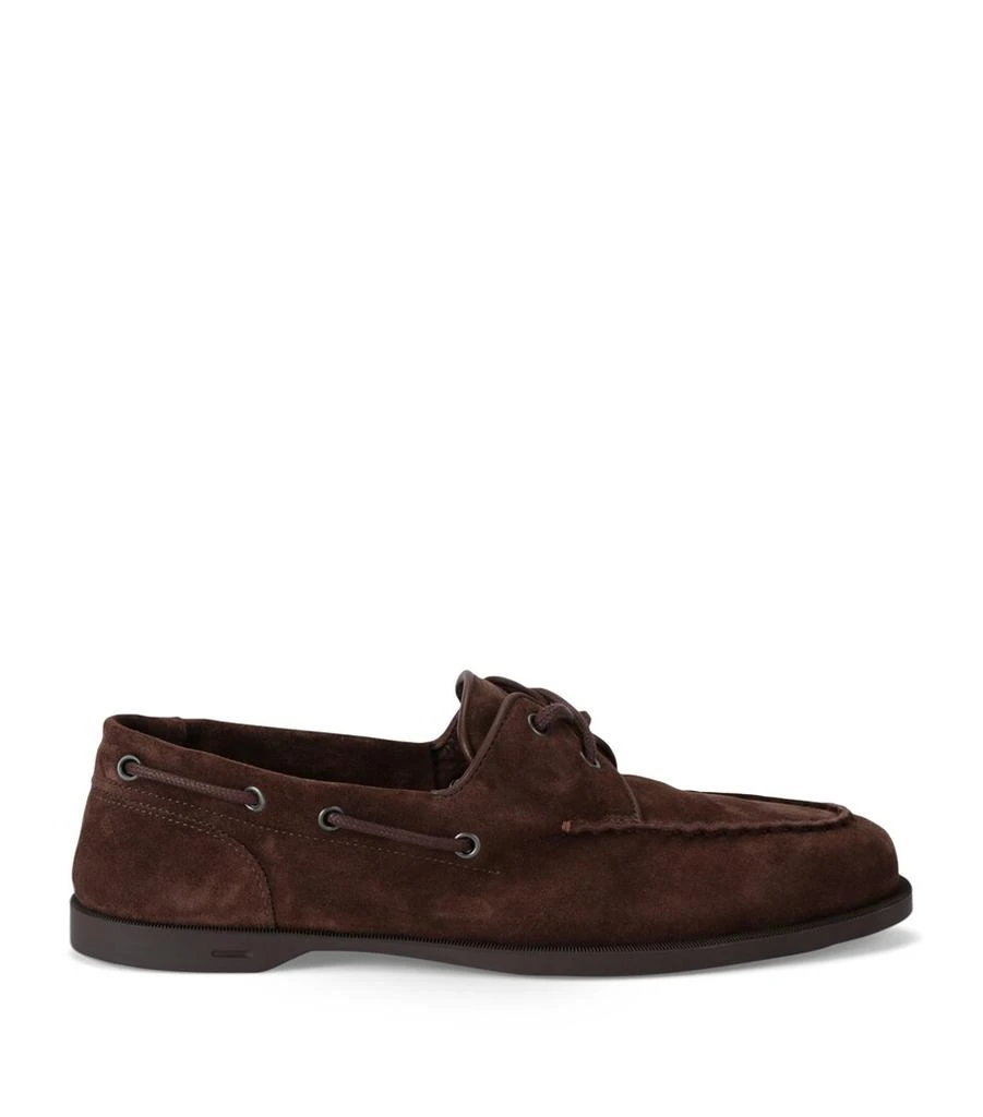 商品John Lobb|Leather Foil Boat Shoes,价格¥8051,第1张图片