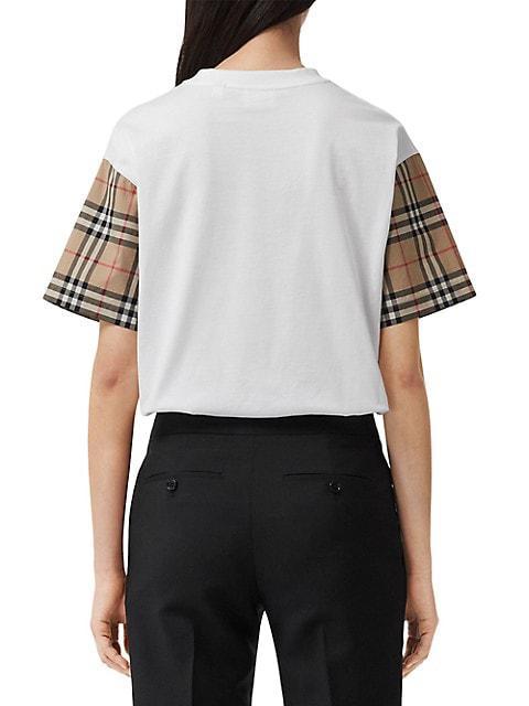 商品Burberry|Carrick Check Sleeve T-Shirt,价格¥3126,第7张图片详细描述