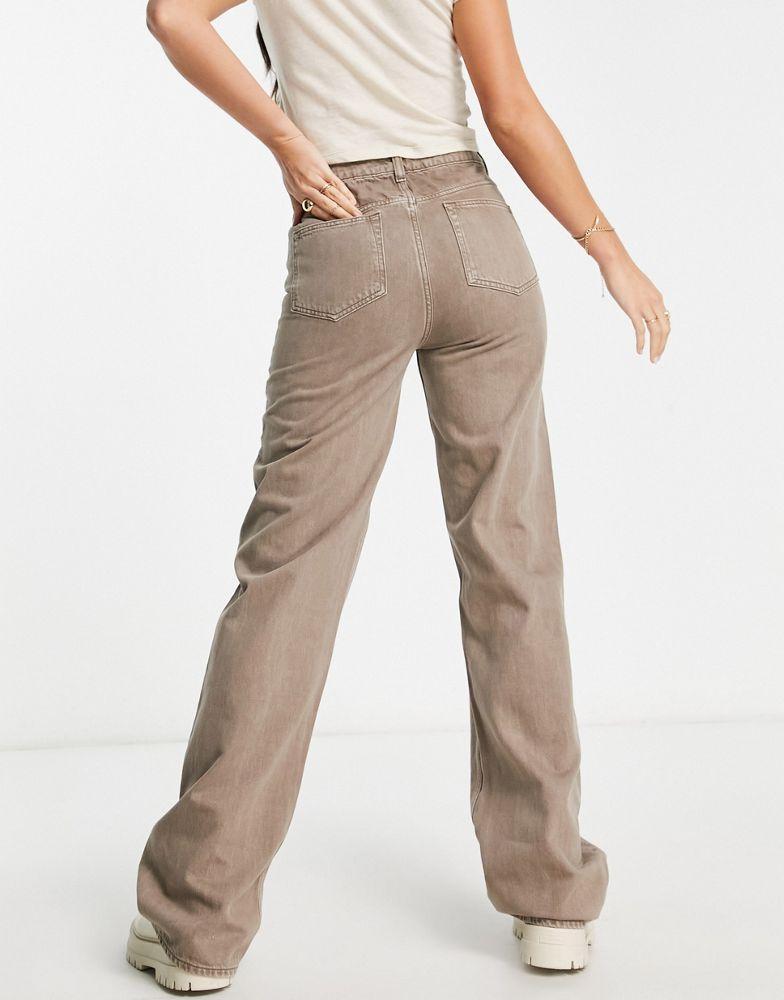 商品ASOS|ASOS DESIGN Tall dad jeans in washed brown,价格¥251,第4张图片详细描述