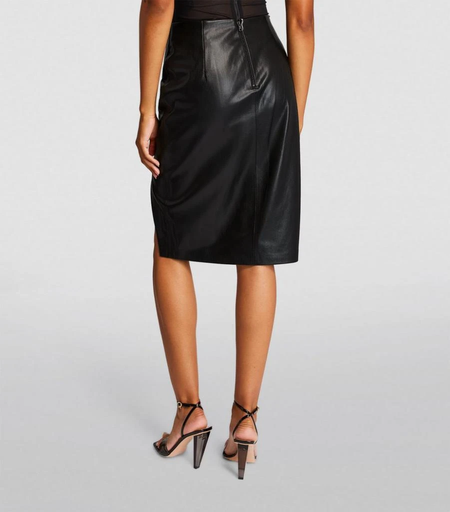 商品Alice + Olivia|Vegan Leather Siobhan Midi Skirt,价格¥2713,第4张图片详细描述