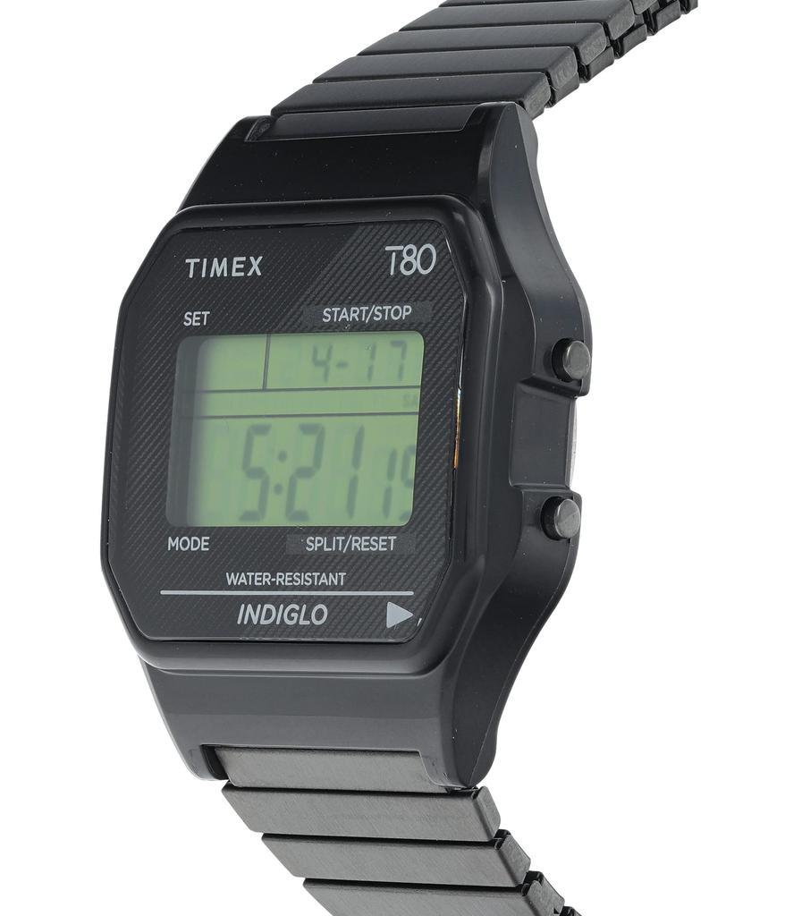 商品Timex|34 mm T80 Black Tone Case Digital Dial Black Stainless Steel Expansion Bracelet Watch,价格¥435,第4张图片详细描述