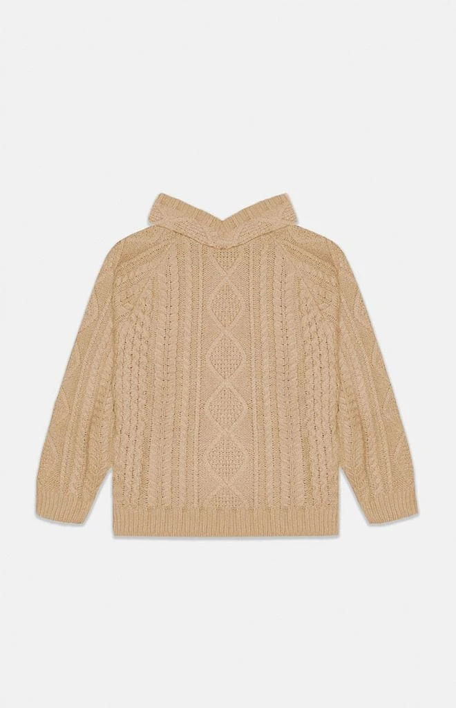 商品Essentials|Essentials Gold Heather Cable Knit Hoodie,价格¥329,第1张图片