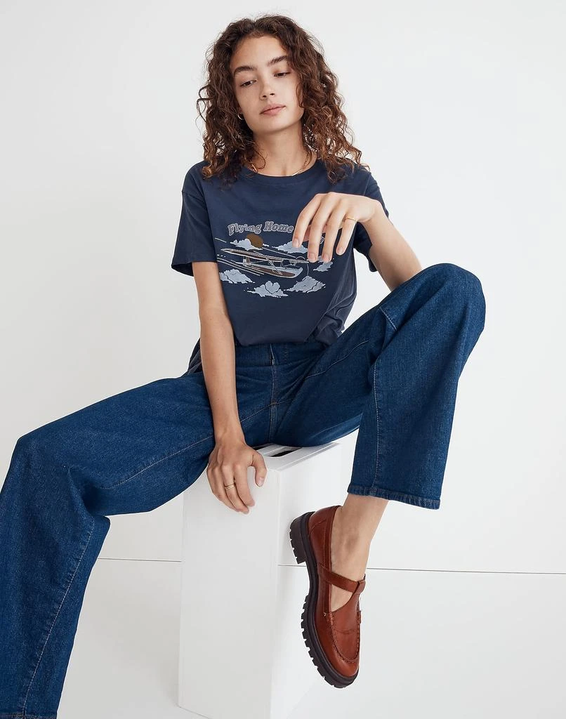 商品Madewell|Flying Home to You Softfade Cotton Oversized Tee,价格¥104,第4张图片详细描述