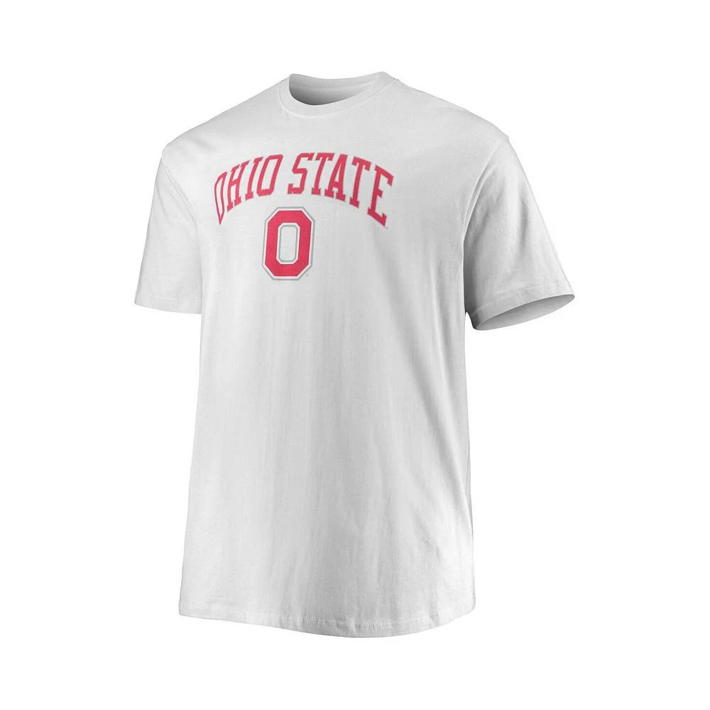 商品CHAMPION|Men's White Ohio State Buckeyes Big and Tall Arch Over Wordmark T-shirt,价格¥222,第2张图片详细描述