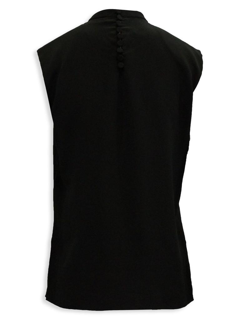 商品[二手商品] Yves Saint Laurent|Saint Laurent Sleeveless Top With Front Detail In Black Silk,价格¥1829,第4张图片详细描述