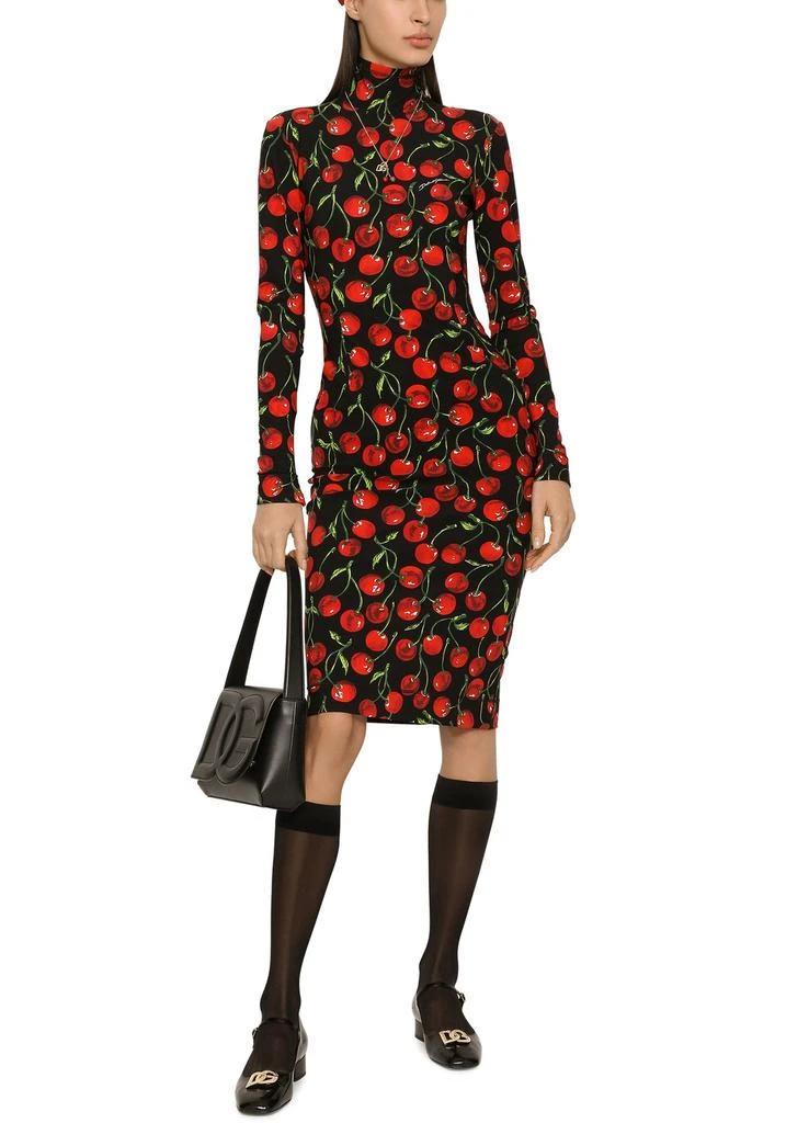 商品Dolce & Gabbana|长袖平纹针织中长连衣裙,价格¥15626,第4张图片详细描述