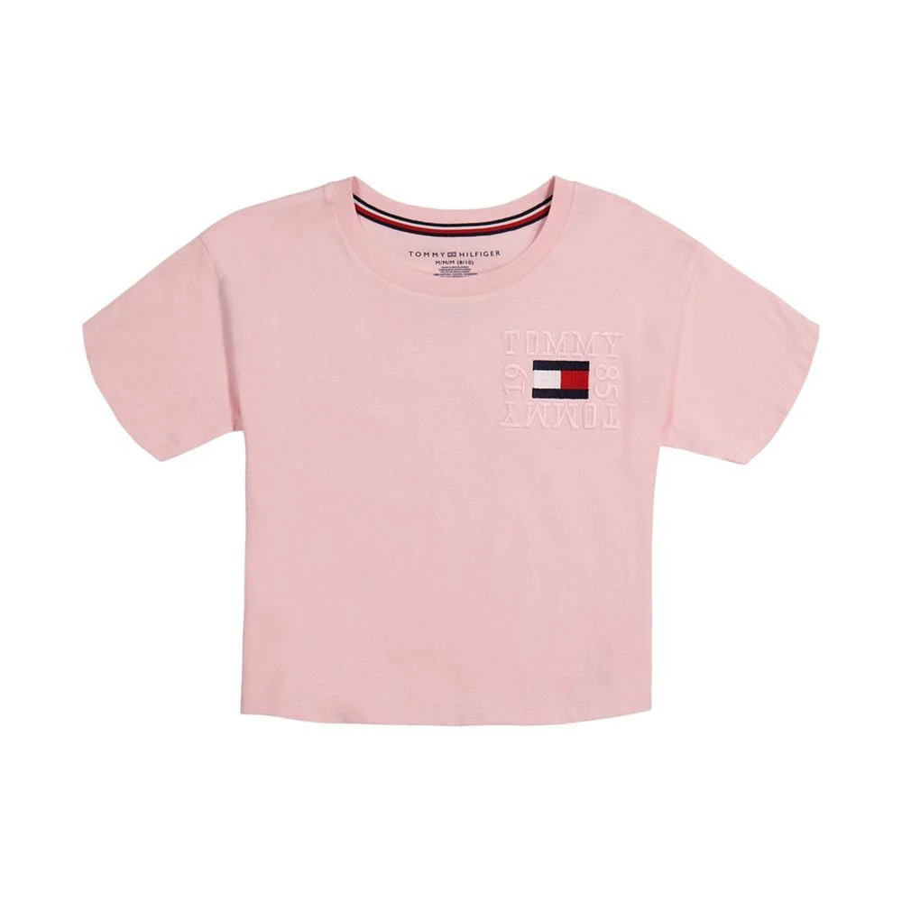 商品Tommy Hilfiger|Big Girls Heritage Flag Boxy Short Sleeve T-shirt,价格¥189,第1张图片