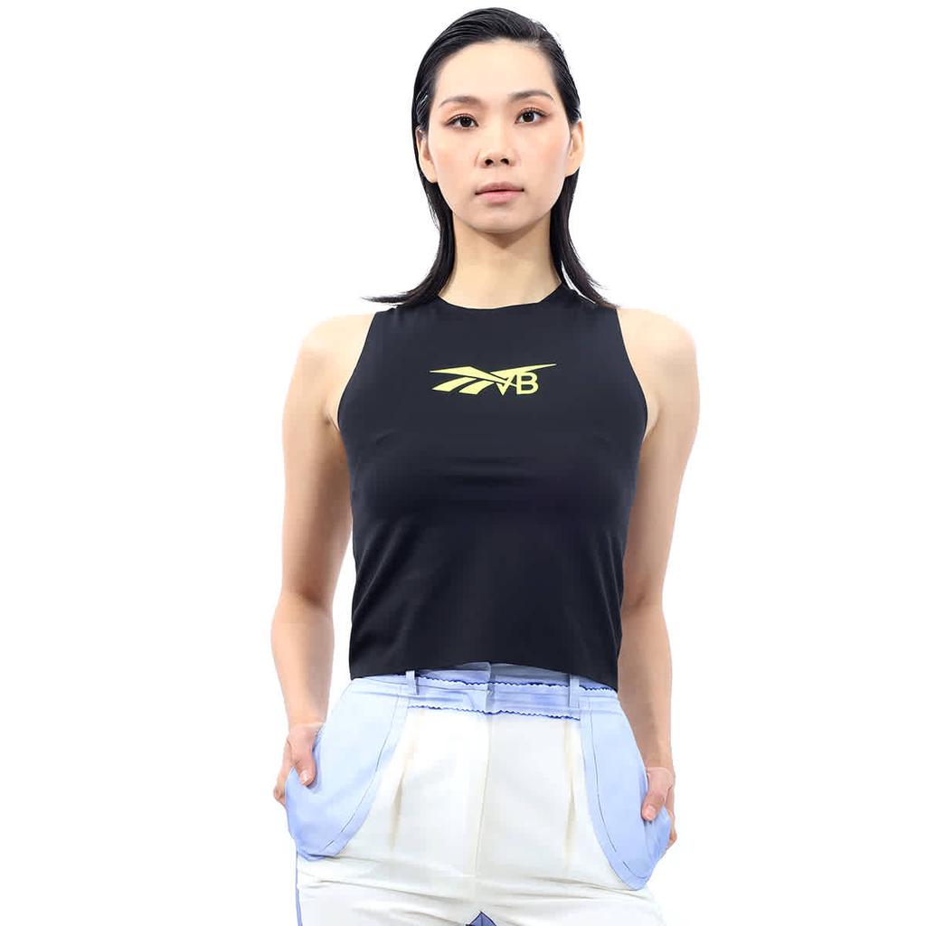 X Victoria Beckham Black Crewneck Logo Tank Top商品第1张图片规格展示