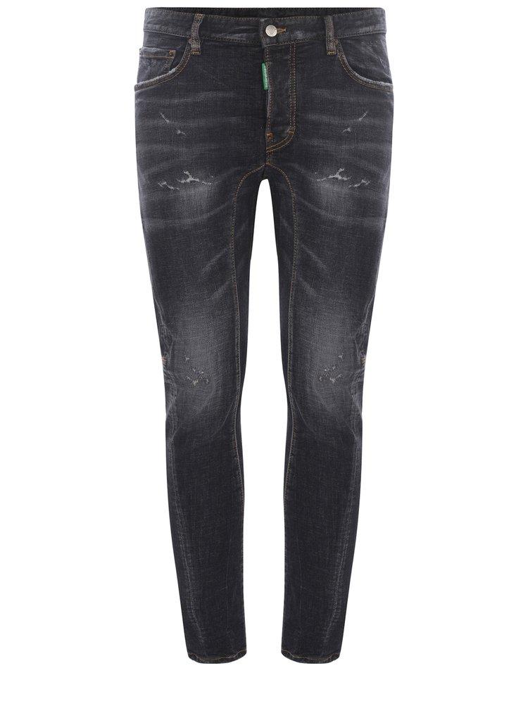 Dsquared2 Distressed Tapered-Leg Jeans商品第1张图片规格展示
