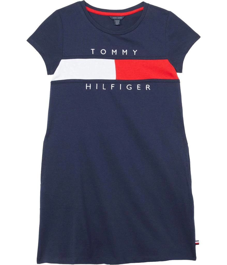 商品Tommy Hilfiger|Pieced Flag Tee Dress (Big Kids),价格¥225,第1张图片