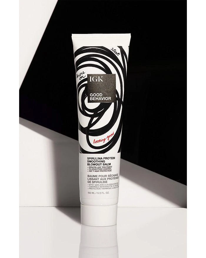 商品IGK Hair|Good Behavior Spirulina Protein Smoothing Blowout Balm 5 oz.,价格¥255,第2张图片详细描述