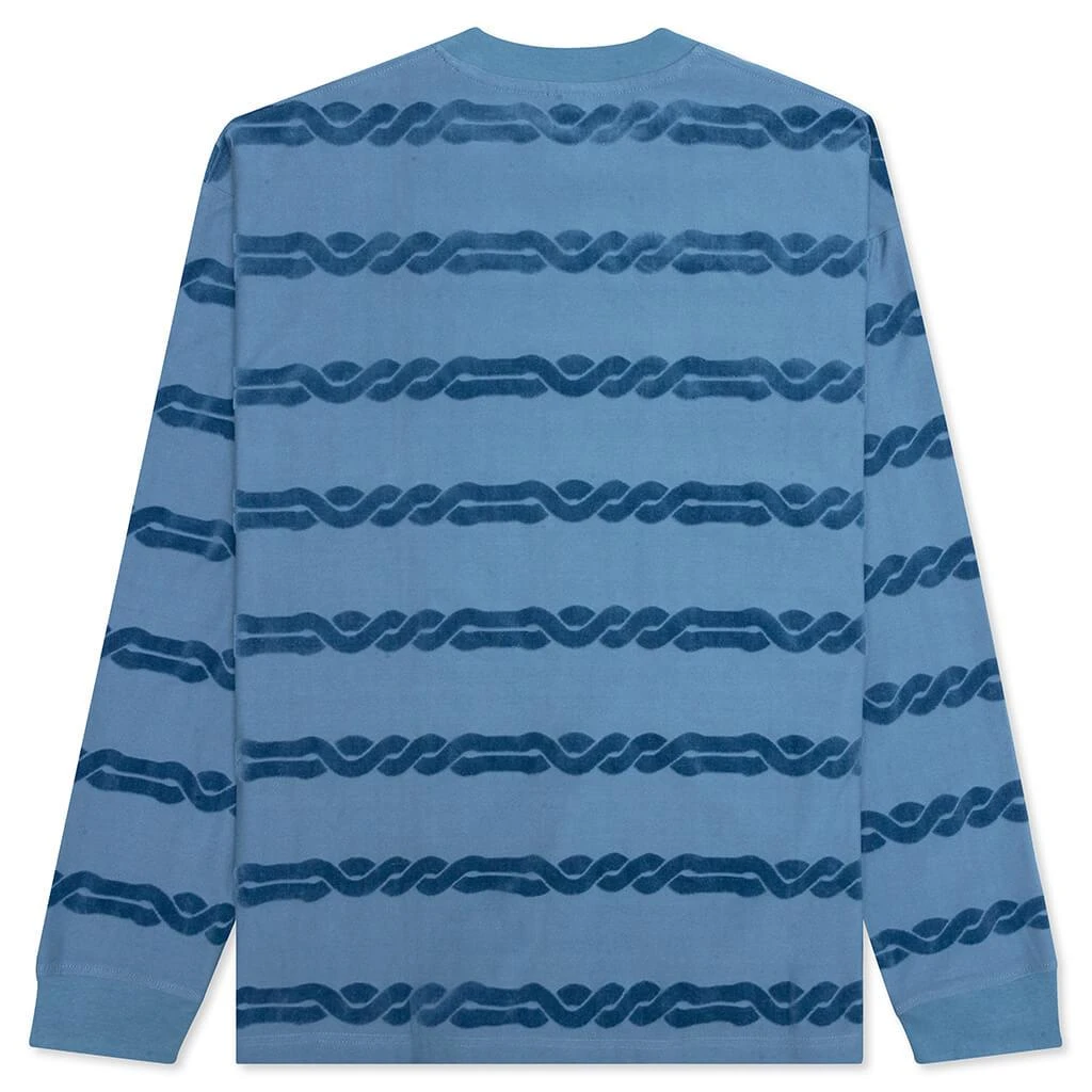 商品Brain Dead|Brain Dead Braided Burnout Long Sleeve - Light Blue,价格¥282,第2张图片详细描述