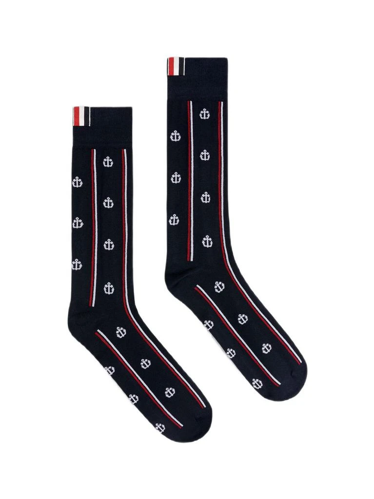 商品Thom Browne|ANCHOR HALF DROP MID CALF SOCKS,价格¥542,第1张图片