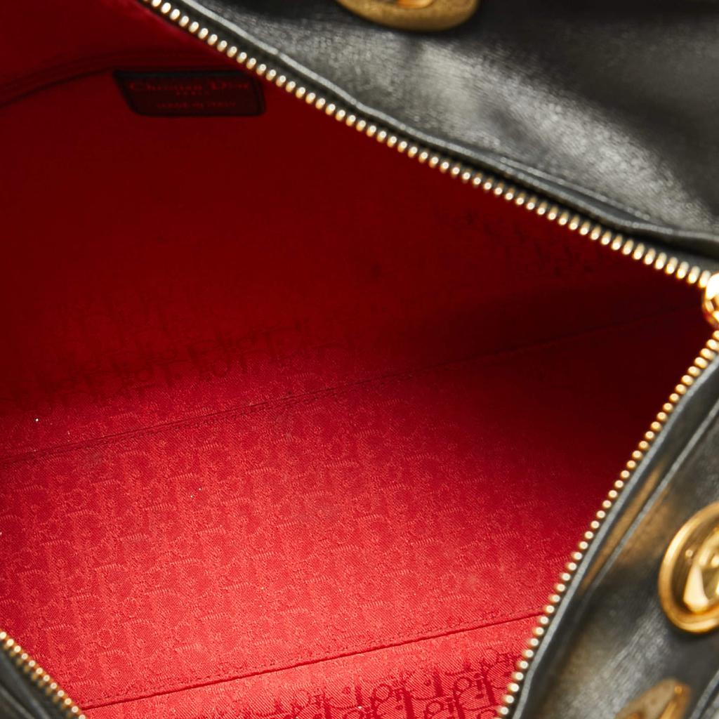 Dior Black Cannage Leather Large Lady Dior Tote商品第7张图片规格展示