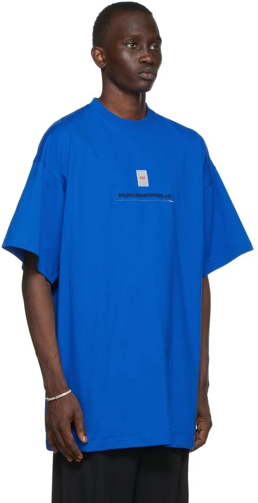 商品Balenciaga|Blue PDF T-Shirt,价格¥4636,第2张图片详细描述