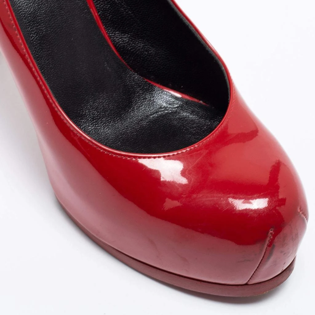 Saint Laurent Red Patent Leather Tribtoo Platform Pumps Size 37.5 商品