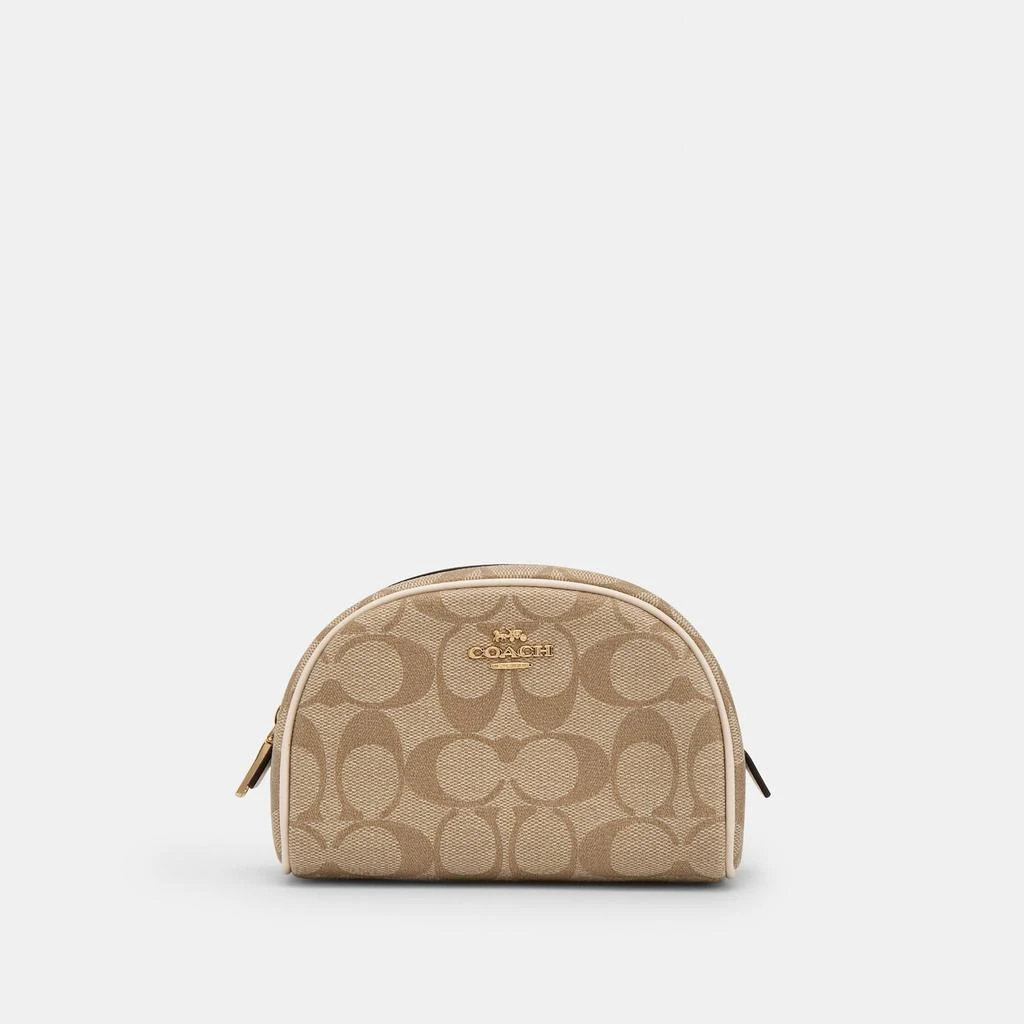 Coach Outlet Coach Outlet Dome Cosmetic Case In Signature Canvas 1