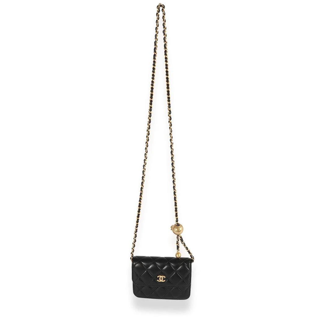 Chanel Black Quilted Lambskin Pearl Crush Clutch With Chain 商品