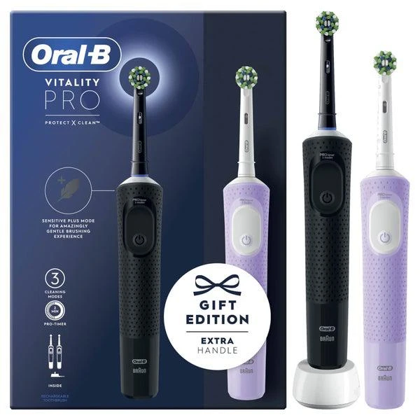 商品Oral-B|Oral B Vitality PRO Black and Lilac Duo Pack,价格¥714,第2张图片详细描述