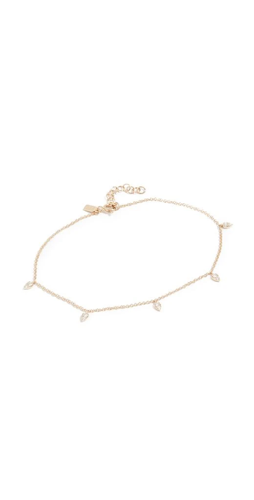商品Effy|EF Collection 14k 钻石迷你泪滴链踝链,价格¥4479,第1张图片