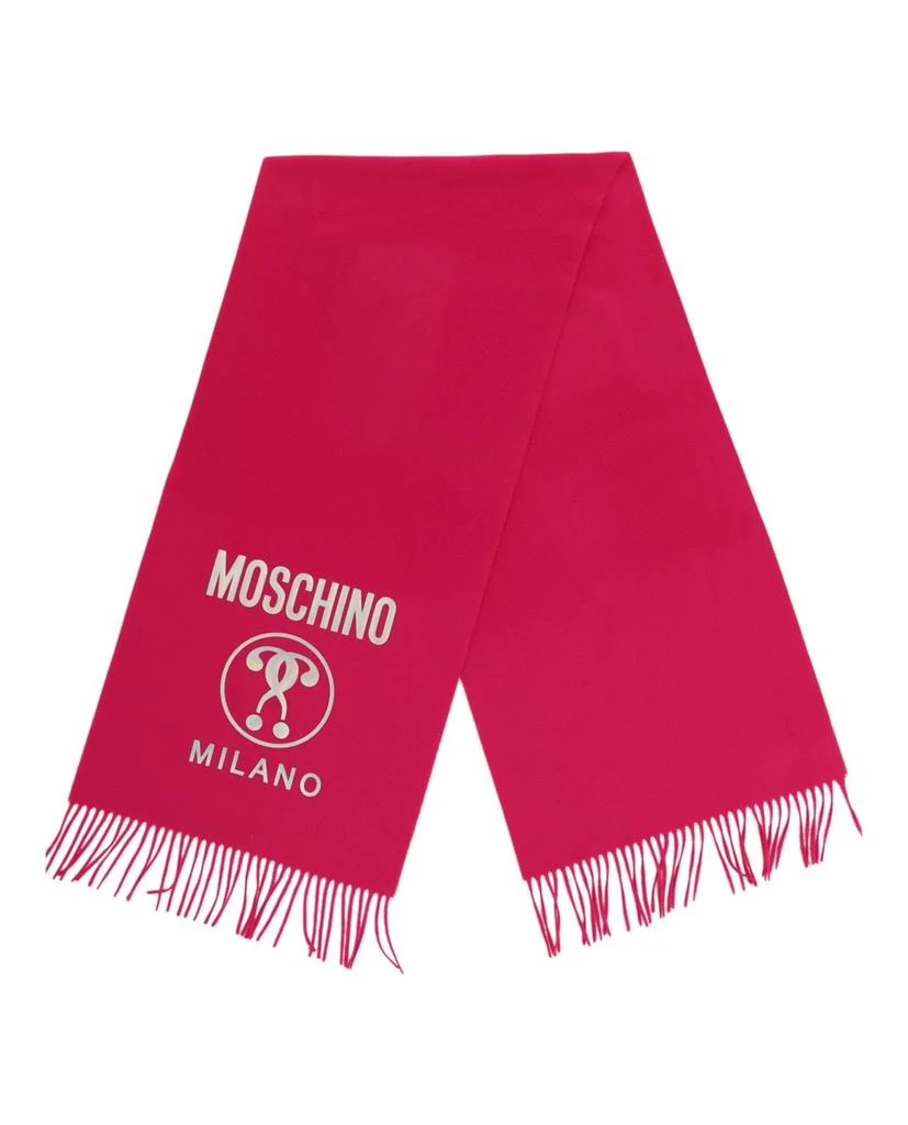 商品Moschino|Logo Fringe Wool Scarf,价格¥608,第2张图片详细描述