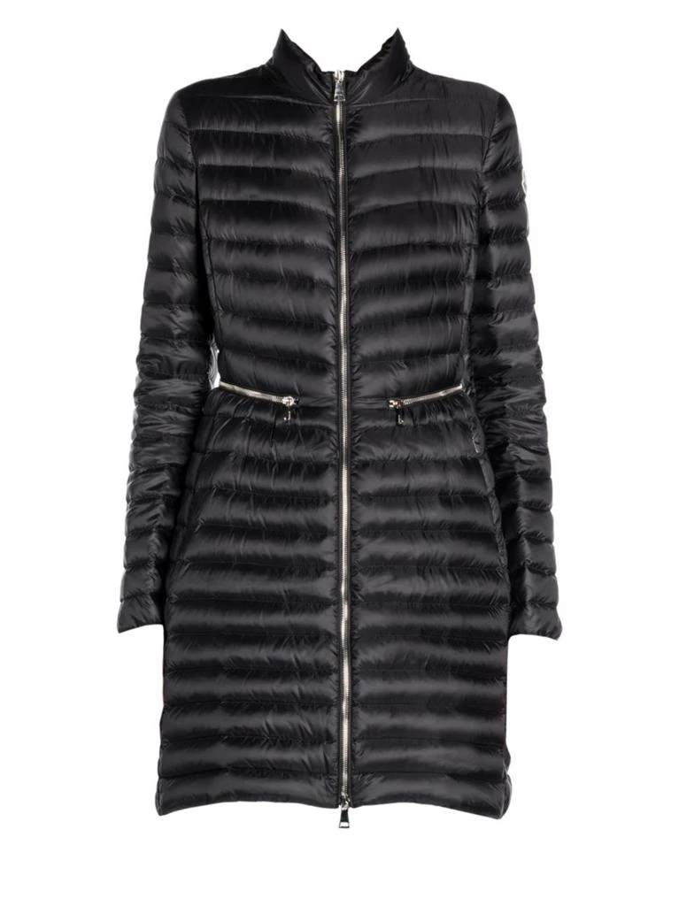 商品Moncler|Agatelon Long Zip Waist A-Line Puffer Jacket,价格¥5696,第1张图片