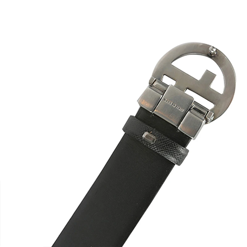 Giorgio Armani 乔治·阿玛尼 黑色真皮个性扣头男士腰带 Y2S077-YB52J-80001 商品