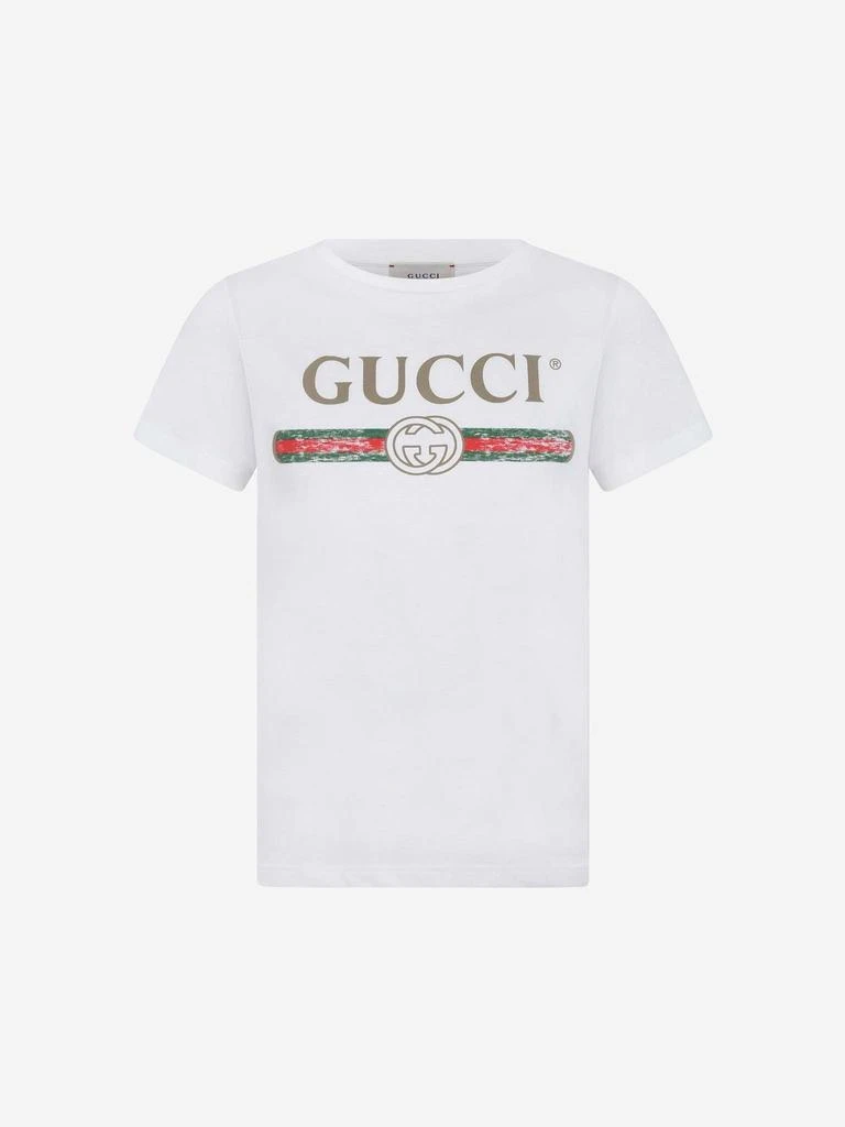商品Gucci|Kids Logo Print T-Shirt,价格¥1527,第5��张图片详细描述