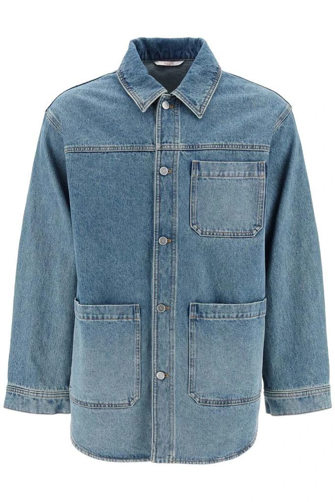 商品Valentino|Valentino vlogo signature denim overshirt,价格¥8612,第1张图片