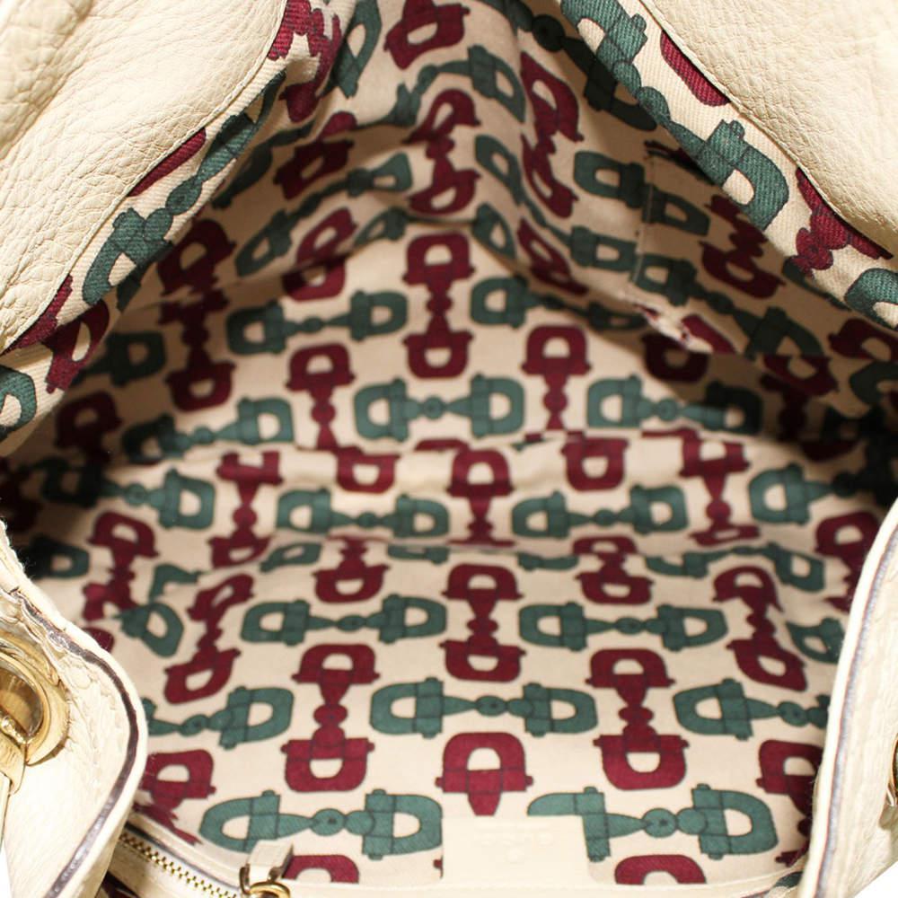 商品[二手商品] Gucci|Gucci Ivory Indy Bamboo Tassel Hobo Bag,价格¥7268,第6张图片详细描述