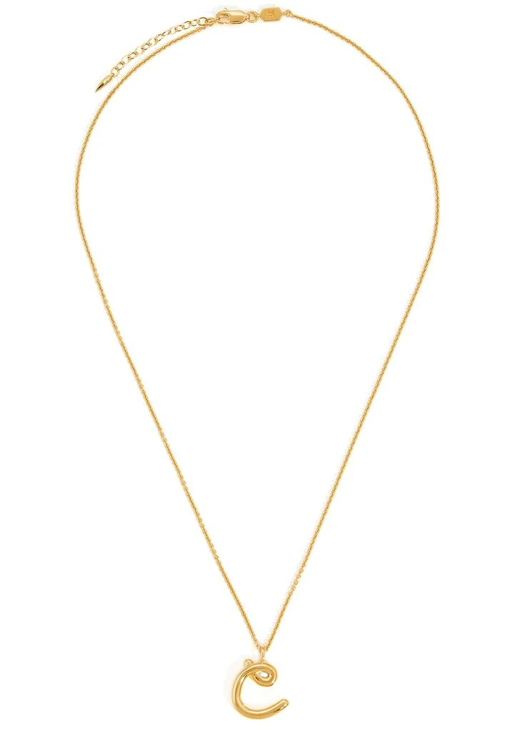 商品Missoma|C initial 18kt gold-plated necklace,价格¥1354,第1张图片