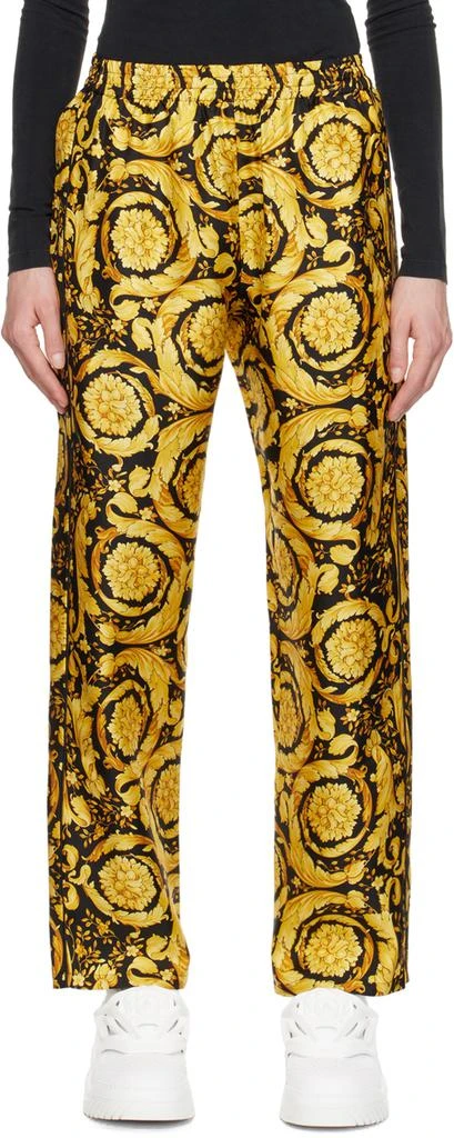 商品Versace|黑色 & 金色 Barocco 睡裤,价格¥6796,第1张图片