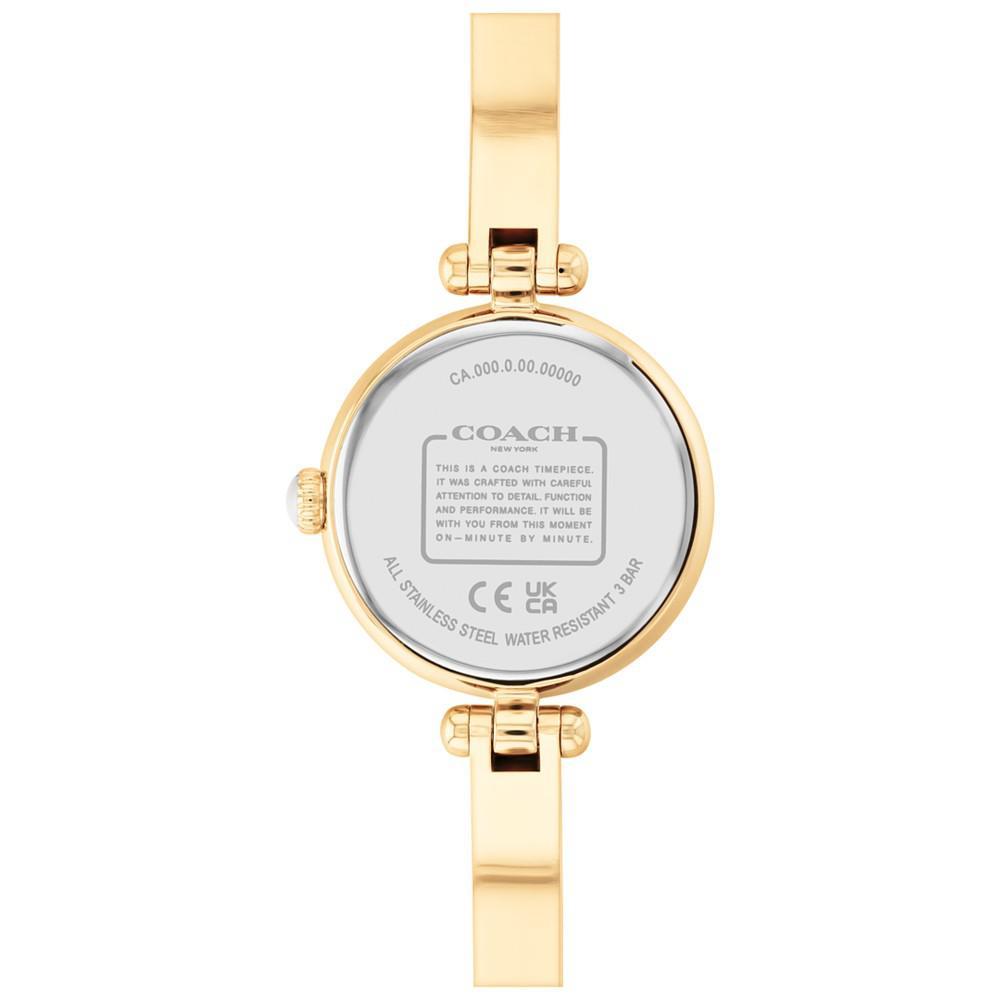 商品Coach|Women's Cary Gold-tone Bangle Bracelet Watch,价格¥1412,第4张图片详细描述