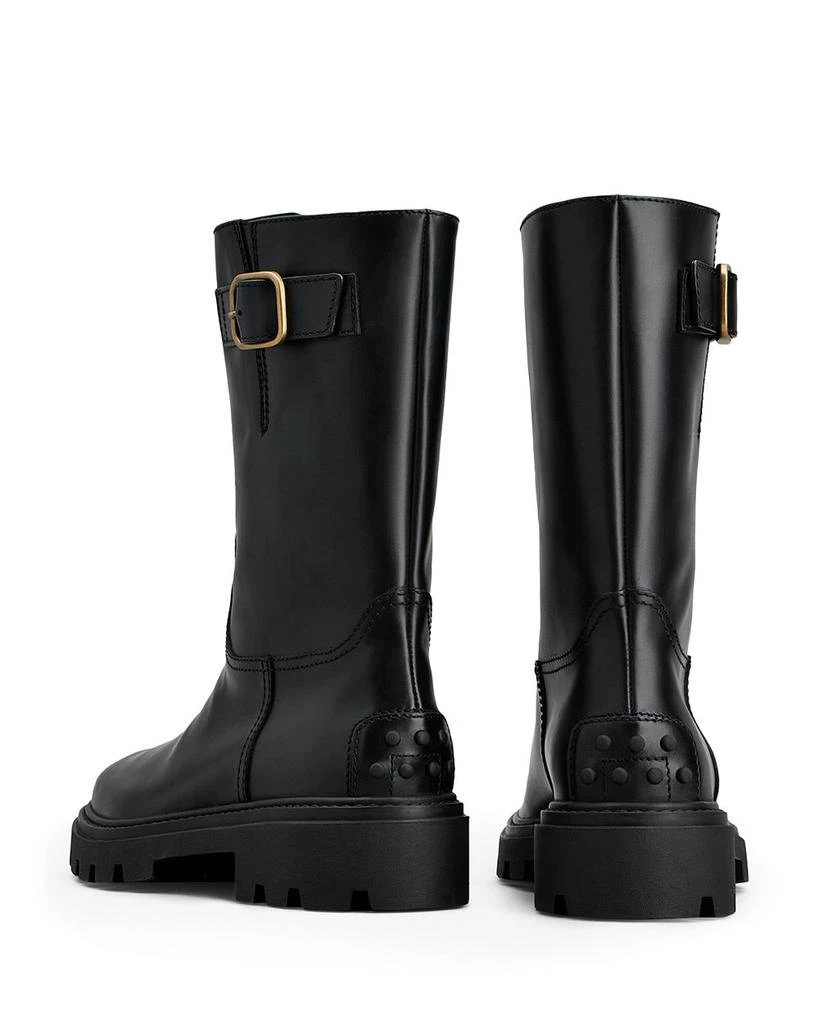 Women's Pull On Buckled Moto Boots 商品