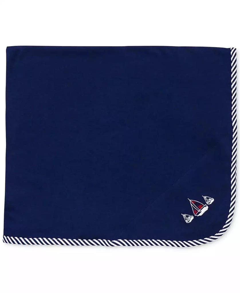 商品Little Me|Baby Boys Sailboat And Stripe Trim Blanket,价格¥100,第1张图片