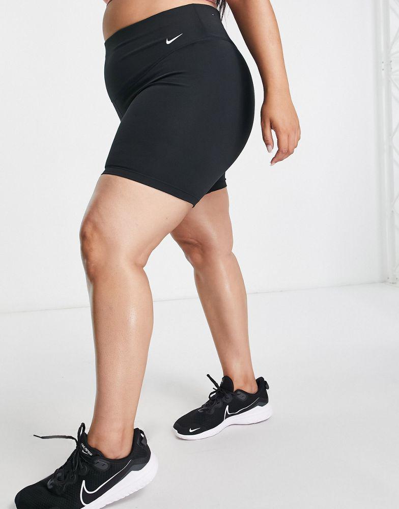 Nike Training Plus One legging booty shorts in black商品第4张图片规格展示