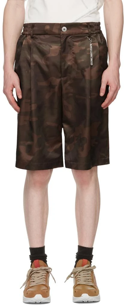 商品Feng Chen Wang|Brown & Khaki Camouflage Shorts,价格¥465,第1张图片