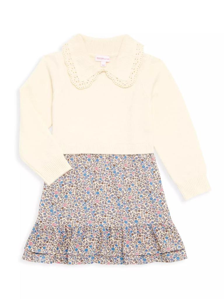 商品Design History|Little Girl's Peter Pan Collar Tiered Dress,价格¥426,第1张图片
