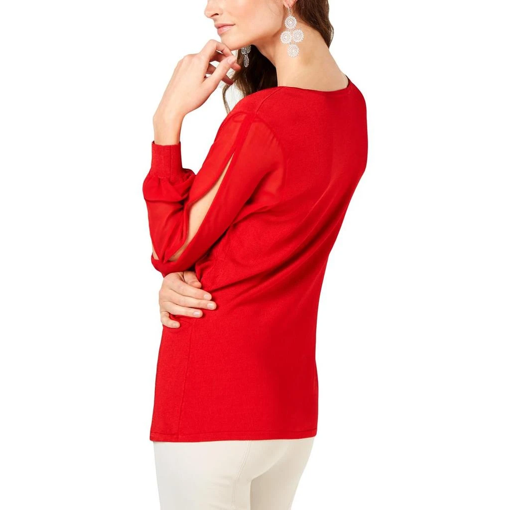 商品INC International|Womens Sheer Long Sleeves Pullover Sweater,价格¥204,第1张图片详细描述