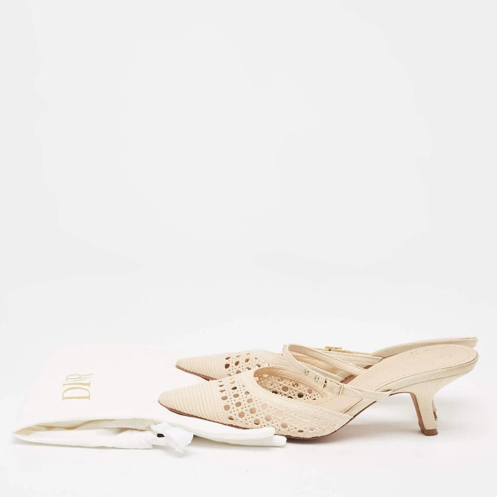 Dior Cream Embroidered Mesh Dior Capture Mules Size 39 商品