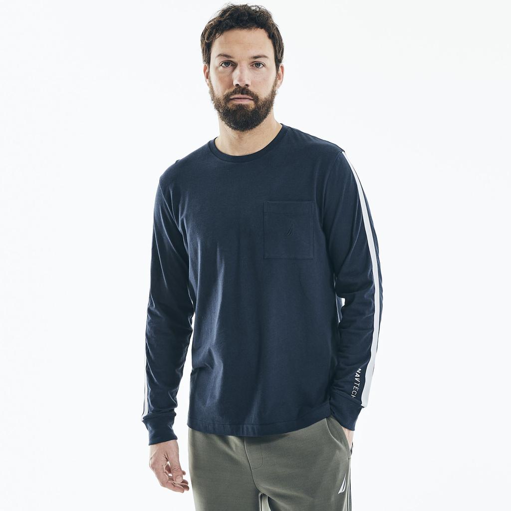 Nautica Mens Navtech Long-Sleeve Pocket T-Shirt商品第1张图片规格展示